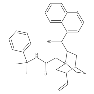 (1S,2R,4S,5R)-2-((S)-Hydroxy(quinolin-4-yl)methyl)-1-(2-oxo-2-((2-phenylpropan-2-yl)amino)ethyl)-5-vinylquinuclidin-1-ium Structure