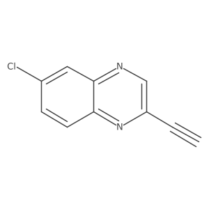 6-Chloro-2-ethynylquinoxaline结构式