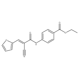 Ethyl 4-[2-cyano-3-(furan-2-yl)prop-2-enamido]benzoate Structure