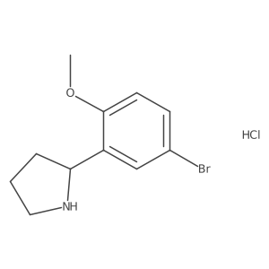 2-(5-Bromo-2-methoxyphenyl)pyrrolidine hydrochloride Structure