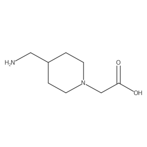 2-[4-(Aminomethyl)piperidin-1-yl]acetic acid Structure