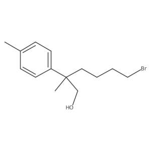 6-Bromo-2-methyl-2-p-tolylhexan-1-ol结构式