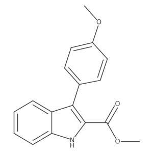 Methyl 3-(4-methoxyphenyl)-1H-indole-2-carboxylate结构式