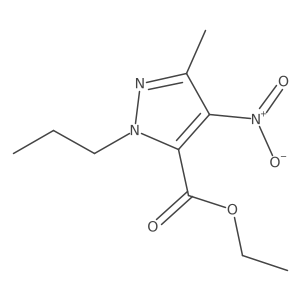5-Methyl-4-nitro-2-propyl-2H-pyrazole-3-carboxylic acid ethyl ester结构式