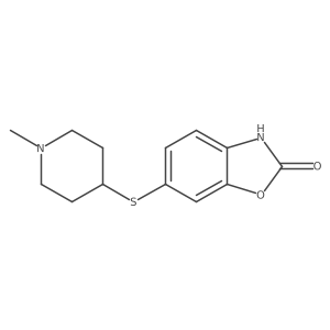 2(3H)-Benzoxazolone, 6-[(1-methyl-4-piperidinyl)thio]-结构式