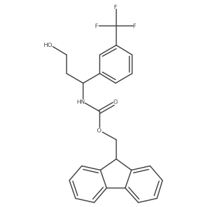 (9H-fluoren-9-yl)methyl N-{3-hydroxy-1-[3-(trifluoromethyl)phenyl]propyl}carbamate结构式