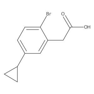 2-Bromo-5-cyclopropylphenyl-acetic acid结构式