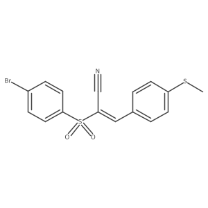 (2Z)-2-(4-bromobenzenesulfonyl)-3-[4-(methylsulfanyl)phenyl]prop-2-enenitrile Structure