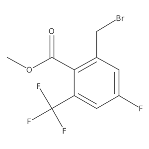 4-Fluoro-2-bromomethyl-6-trifluoromethyl-benzoic acid methyl ester Structure