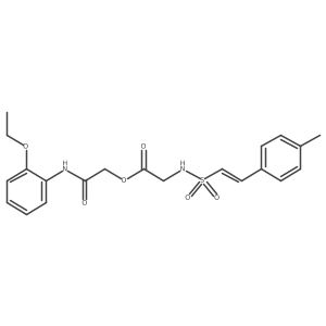 [(2-Ethoxyphenyl)carbamoyl]methyl 2-[2-(4-methylphenyl)ethenesulfonamido]acetate结构式