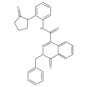 3,4-Dihydro-4-oxo-N-[2-(2-oxo-1-pyrrolidinyl)phenyl]-3-(phenylmethyl)-1-phthalazinecarboxamide结构式