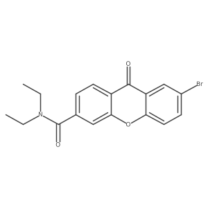 7-Bromo-N,N-diethyl-9-oxo-9h-xanthene-3-carboxamide结构式