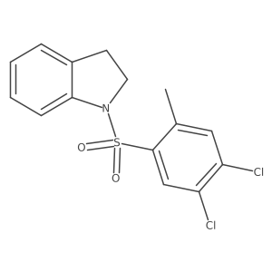 4,5-Dichloro-1-(indolinylsulfonyl)-2-methylbenzene结构式
