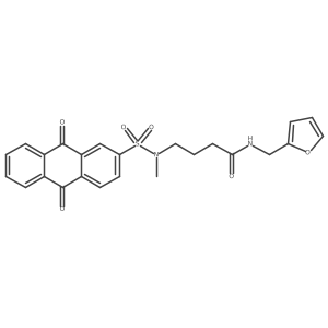 N-(furan-2-ylmethyl)-4-(N-methyl-9,10-dioxo-9,10-dihydroanthracene-2-sulfonamido)butanamide结构式