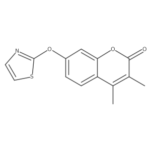 3,4-Dimethyl-7-(thiazol-2-yloxy)-2-oxo-2h-1-benzopyran结构式