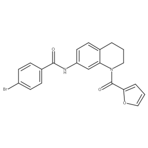 4-bromo-N-[1-(furan-2-carbonyl)-1,2,3,4-tetrahydroquinolin-7-yl]benzamide结构式