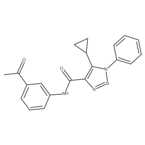 N-(3-acetylphenyl)-5-cyclopropyl-1-phenyl-1H-1,2,3-triazole-4-carboxamide Structure
