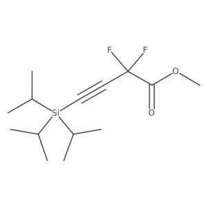 Methyl 2,2-difluoro-4-tri(propan-2-yl)silylbut-3-ynoate结构式