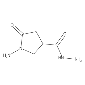1-Amino-5-oxopyrrolidine-3-carbohydrazide Structure