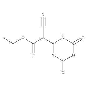 Ethyl I+/--cyano-1,4,5,6-tetrahydro-4,6-dioxo-1,3,5-triazine-2-acetate结构式