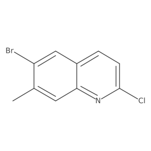 6-Bromo-2-chloro-7-methylquinoline结构式