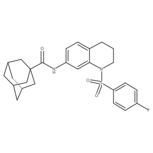 N-{1-[(4-fluorophenyl)sulfonyl]-1,2,3,4-tetrahydroquinolin-7-yl}adamantane-1-carboxamide Structure