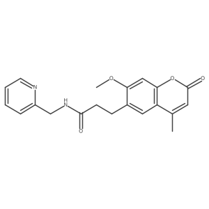 3-(7-methoxy-4-methyl-2-oxo-2H-chromen-6-yl)-N-(pyridin-2-ylmethyl)propanamide Structure
