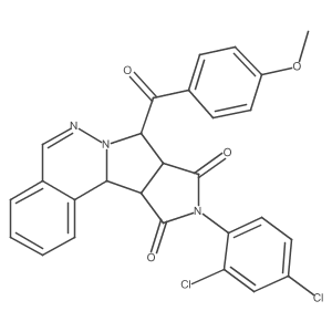 (11R,12S,16R)-14-(2,4-dichlorophenyl)-11-(4-methoxybenzoyl)-9,10,14-triazatetracyclo[8.6.0.02,7.012,16]hexadeca-2,4,6,8-tetraene-13,15-dione Structure