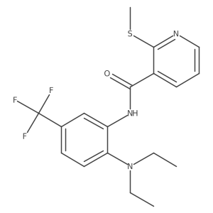 N-[2-(diethylamino)-5-(trifluoromethyl)phenyl]-2-(methylsulfanyl)pyridine-3-carboxamide Structure