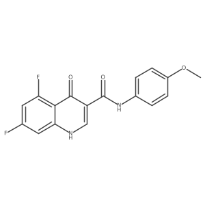 COc1ccc(NC(=O)c2c[nH]c3cc(F)cc(F)c3c2=O)cc1结构式