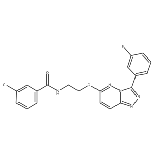 3-chloro-N-(2-((3-(3-fluorophenyl)-[1,2,4]triazolo[4,3-b]pyridazin-6-yl)oxy)ethyl)benzamide Structure