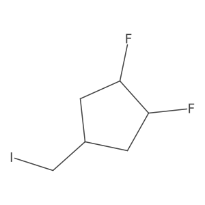 Rel-(1R,2S,4r)-1,2-difluoro-4-(iodomethyl)cyclopentane结构式