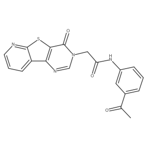 N-(3-acetylphenyl)-2-(4-oxopyrido[3',2':4,5]thieno[3,2-d]pyrimidin-3(4H)-yl)acetamide结构式