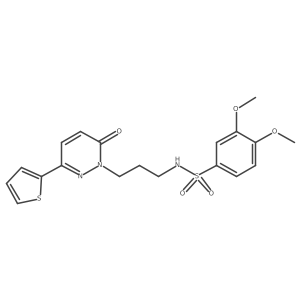 3,4-dimethoxy-N-(3-(6-oxo-3-(thiophen-2-yl)pyridazin-1(6H)-yl)propyl)benzenesulfonamide Structure