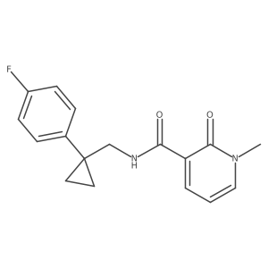N-((1-(4-fluorophenyl)cyclopropyl)methyl)-1-methyl-2-oxo-1,2-dihydropyridine-3-carboxamide Structure