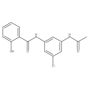 N-(3-acetamido-5-chlorophenyl)-2-hydroxybenzamide结构式