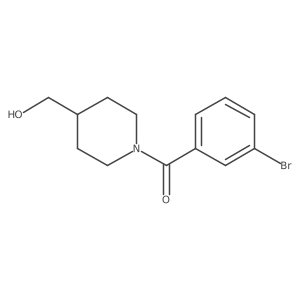(3-Bromophenyl)[4-(hydroxymethyl)-1-piperidinyl]methanone Structure