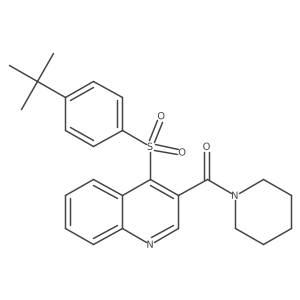 4-[(4-Tert-butylphenyl)sulfonyl]-3-(piperidin-1-ylcarbonyl)quinoline Structure