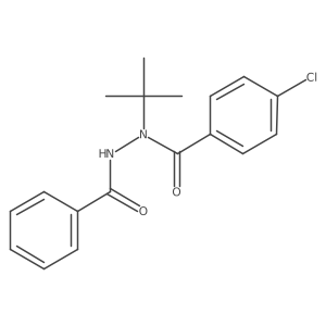 N'-Benzoyl-4-chloro-N-(2-methyl-2-propanyl)benzohydrazide结构式
