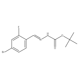 tert-Butyl 2-[(E)-(4-bromo-2-fluorophenyl)-methylidene]-1-hydrazinecarboxylate结构式