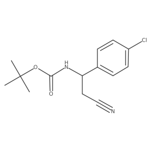 Tert-butyl 1-(4-chlorophenyl)-2-cyanoethylcarbamate Structure