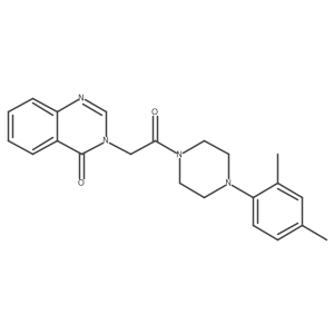 Cc1ccc(N2CCN(C(=O)Cn3cnc4ccccc4c3=O)CC2)c(C)c1结构式