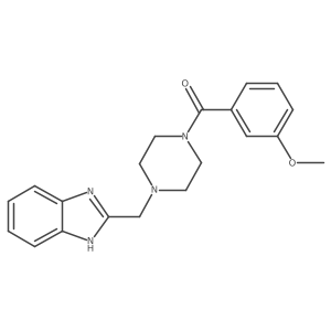 (4-((1H-benzo[d]imidazol-2-yl)methyl)piperazin-1-yl)(3-methoxyphenyl)methanone Structure