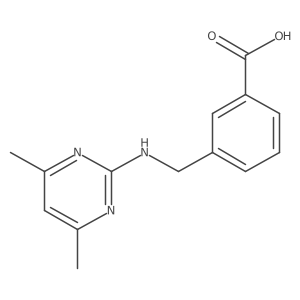 3-{[(4,6-Dimethylpyrimidin-2-yl)amino]methyl}benzoic acid Structure