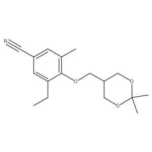 4-(2,2-Dimethyl-[1,3]dioxan-5-ylmethoxy)-3-ethyl-5-methyl-benzonitrile Structure