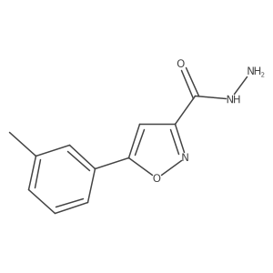 5-m-Tolyl-isoxazole-3-carboxylic acid hydrazide结构式