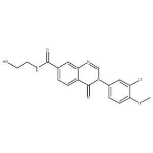3-(3-chloro-4-methoxyphenyl)-N-(2-hydroxyethyl)-4-oxo-3,4-dihydroquinazoline-7-carboxamide Structure