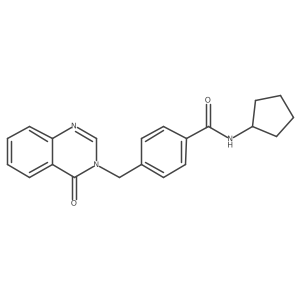 N-cyclopentyl-4-[(4-oxoquinazolin-3(4H)-yl)methyl]benzamide结构式