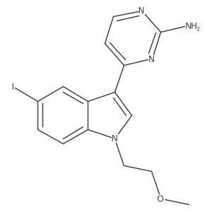 4-[5-Iodo-1-(2-methoxyethyl)indol-3-yl]pyrimidin-2-amine Structure