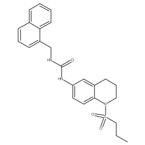 CCCS(=O)(=O)N1CCCc2cc(NC(=O)NCc3cccc4ccccc34)ccc21结构式